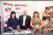 Компания «УпакПро» впервые принимает участие на выставке. Олег Пермяков, генеральный директор, Юлия Сверделко и Татьяна Панасюк, менеджеры