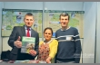 Слева направо: Игорь Сыромятников, «Бюро графических технологий», директор, Виктория Голикова, ГИ, Юрий Харитон, ГИ на стенде журнала «Гофроиндустрия»