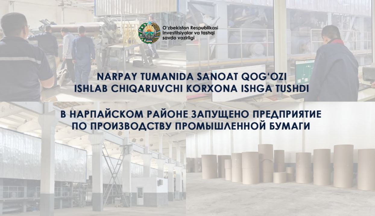 В Узбекистані запустили завод із виробництва картону