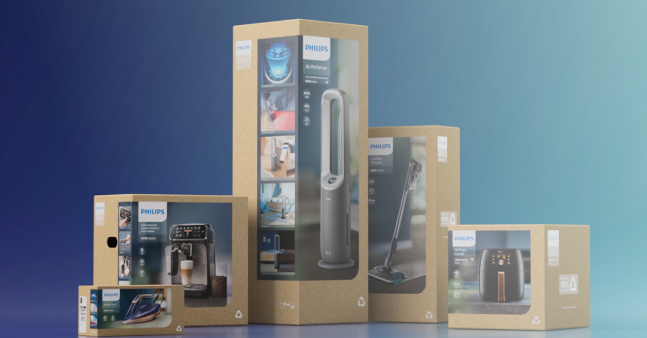 Продукти Philips у 100% переробленому картоні від DS Smith