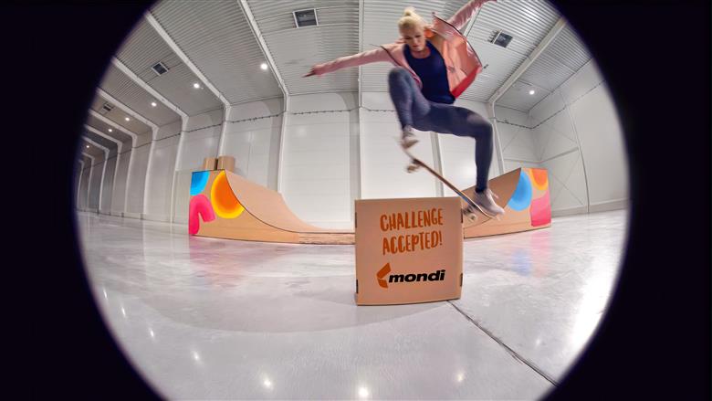 First-ever skateboard half pipe successfully built from containerboard to highlight material values