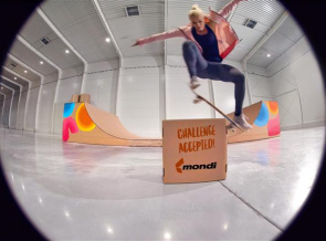 First-ever skateboard half pipe successfully built from containerboard to highlight material values