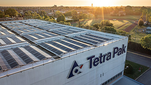 BayWa r.e. PV установка на даху для Tetra Pak