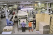 Плосковысечной пресс Bobst в цехе переработки гофрокартона