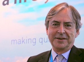Roberto Baviera, President and Founder of Baviera Steam Systems at the exhibition CCE International
