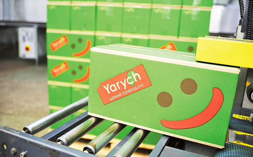 Экспортная упаковка для печенья украинской компании «Ярыч»