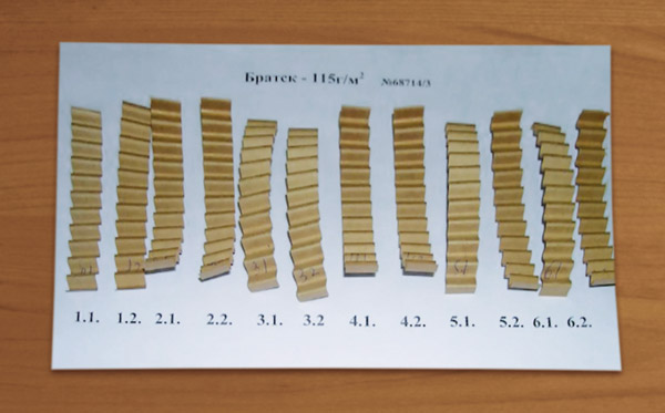 Рис. 2.2 Картон для плоского слоя 115 г/м2