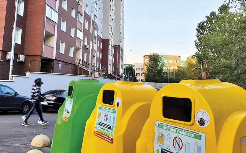 Емкости для раздельного сбора отходов в г. Вышгород